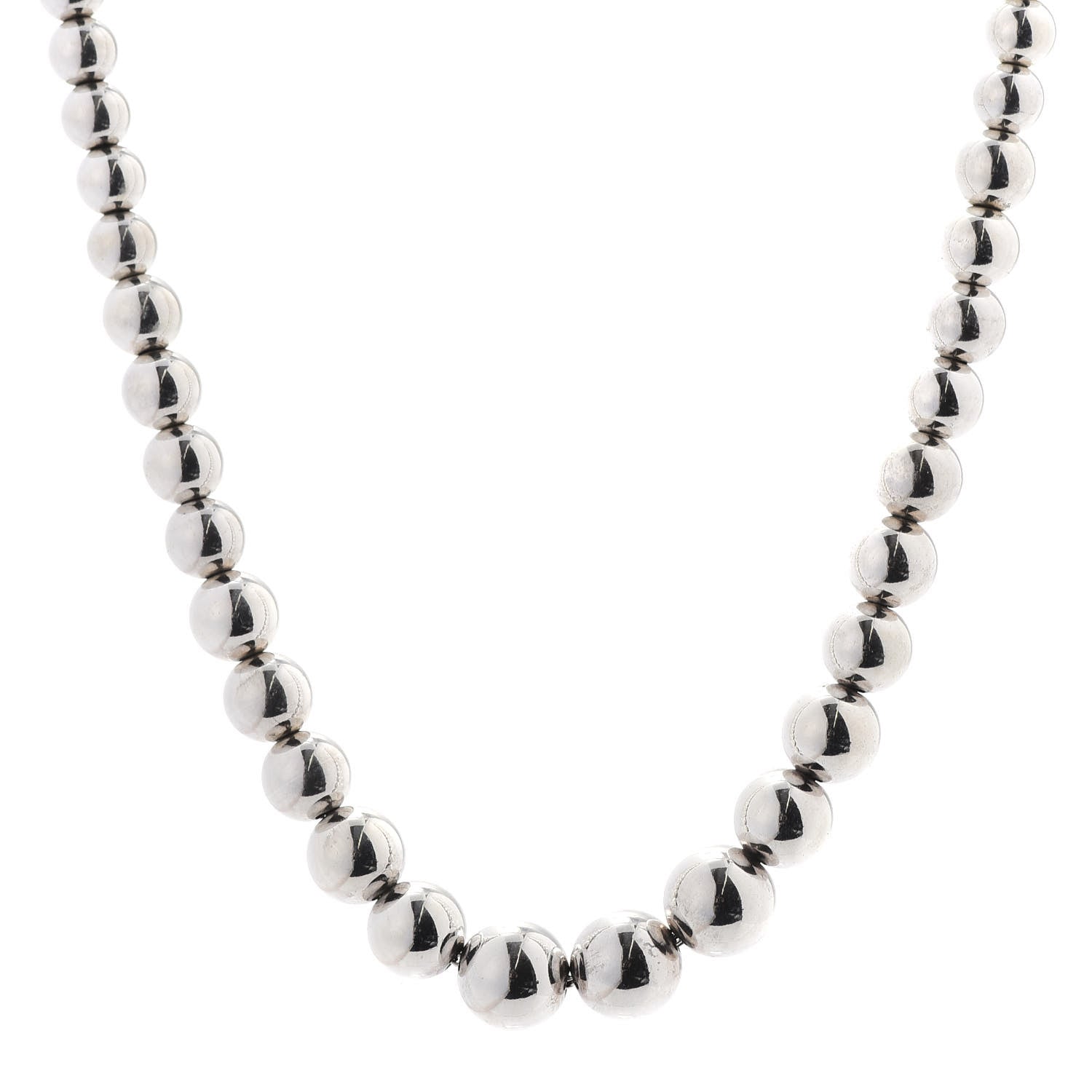 Tiffany Sterling Silver HardWear Graduated Ball Necklace 1 of 4