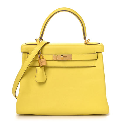 Hermes Evercolor Kelly Retourne 28 Lime 1 of 10