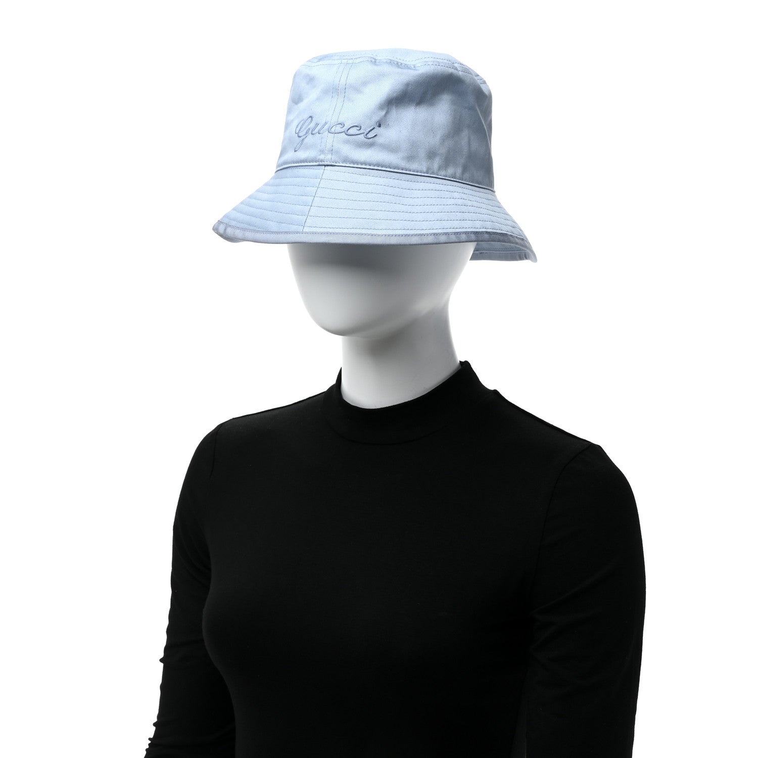 Gucci Canvas Logo Bucket Hat Light Blue 2 of 7