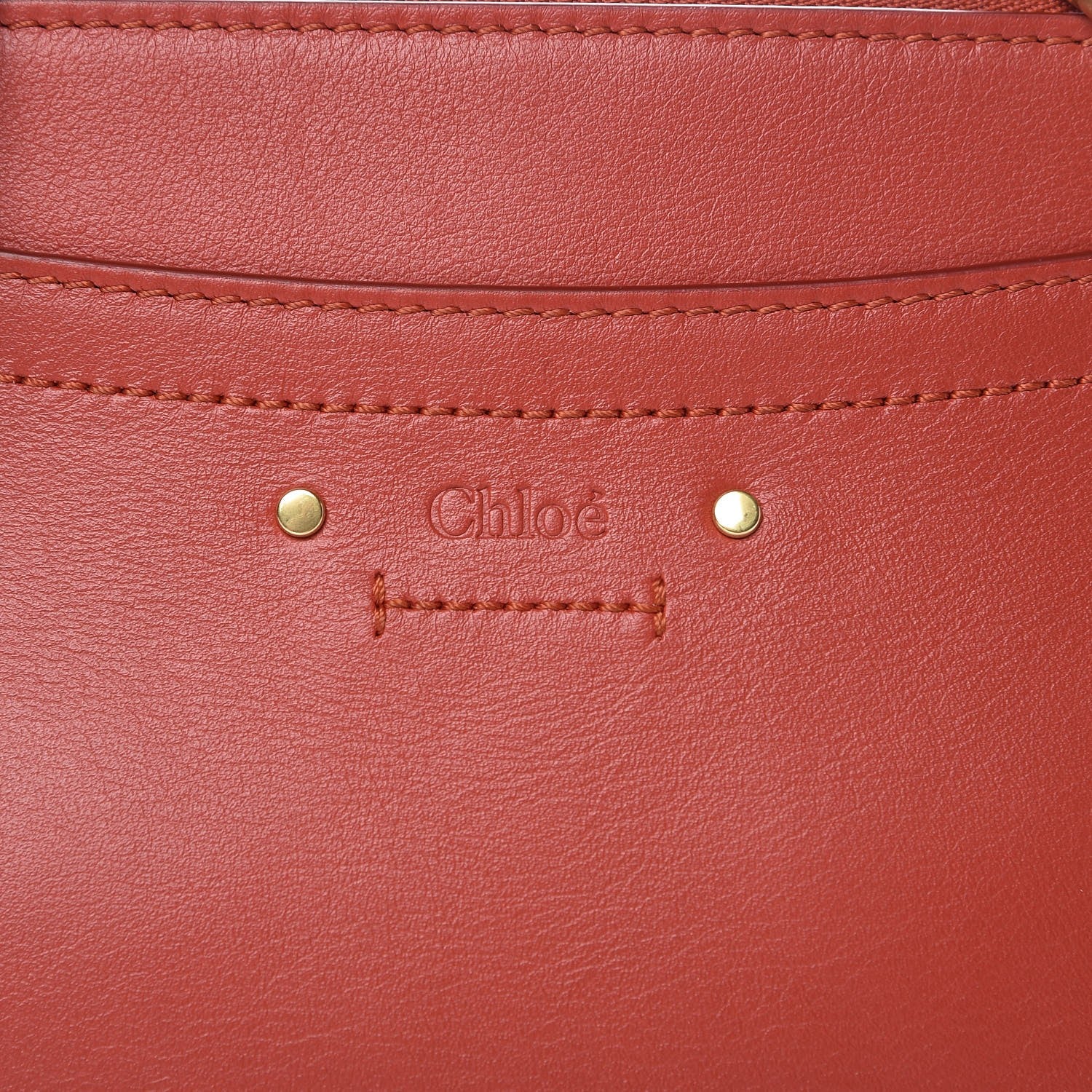 Chloe Calfskin Suede Mini Roy Bag Earthy Red 9 of 10