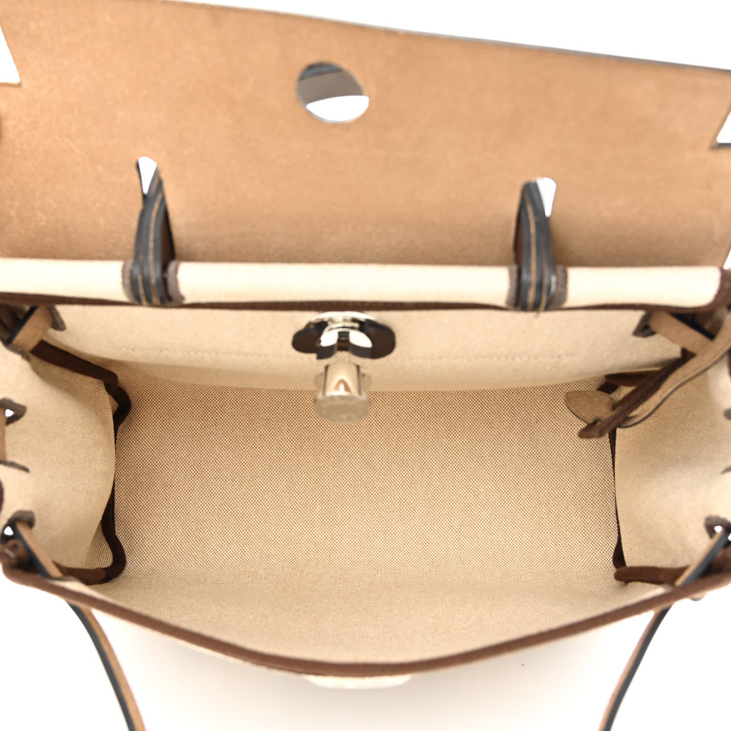 Hermes H Plume Canvas Vache Hunter Circuit 24 Herbag Zip Retourne 31 Ebene Ecru 6 of 13