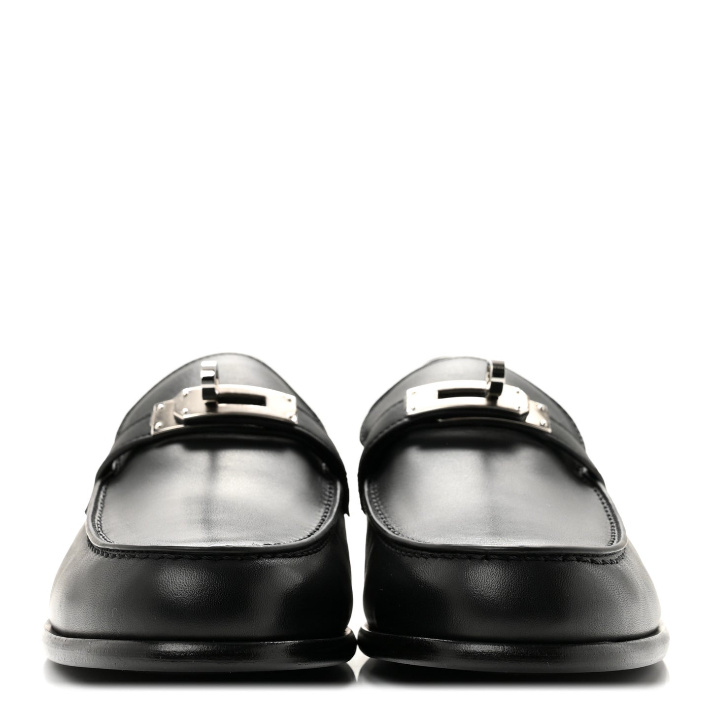 Calfskin Womens Destin Loafers 37.5 Black