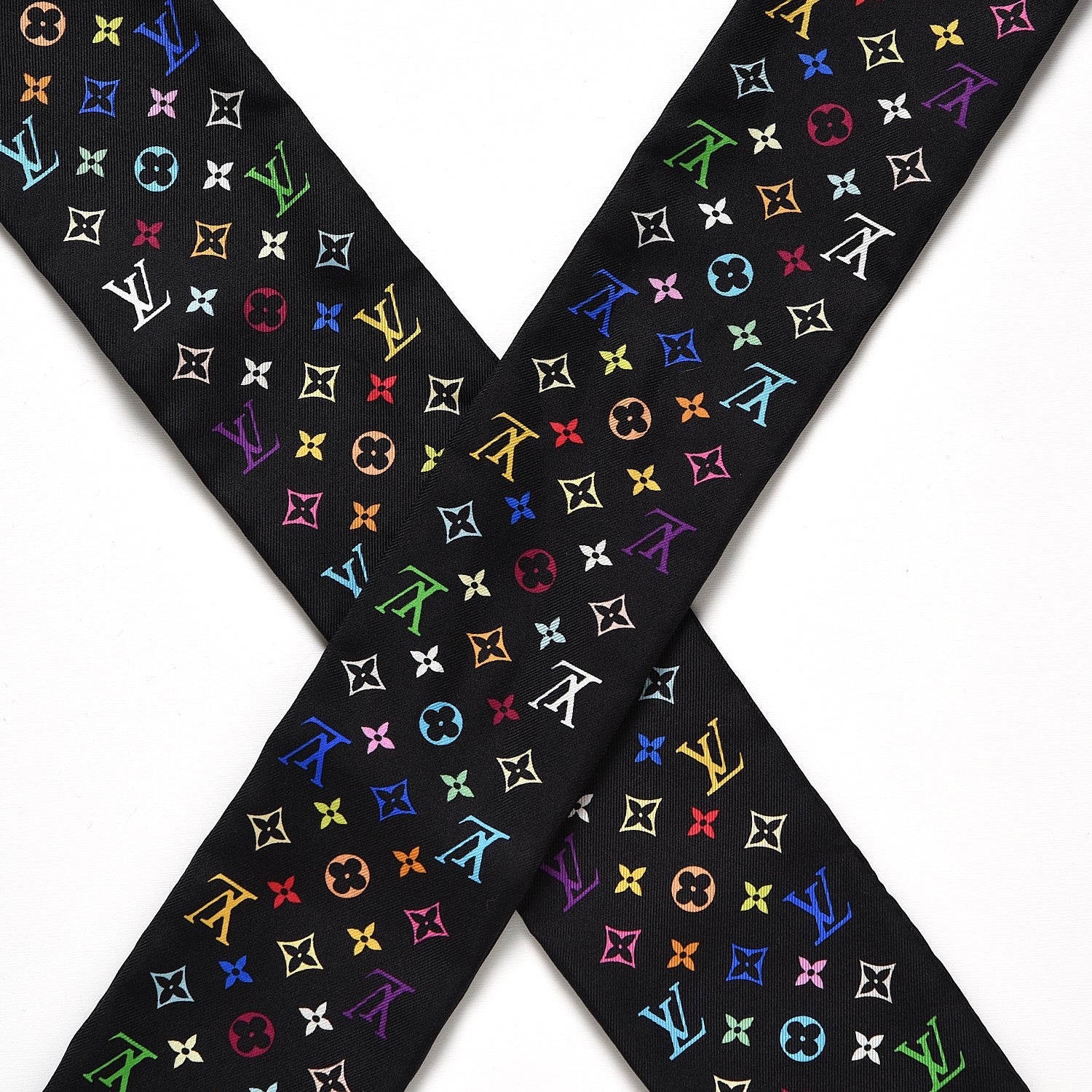 Louis Vuitton Silk Monogram Multicolor Bandeau Black 4 of 4