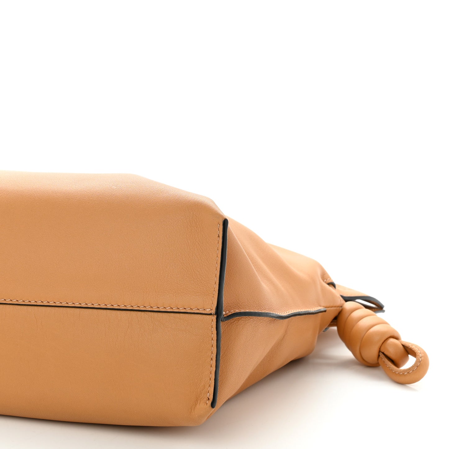 Nappa Flamenco Knot Clutch Warm Desert