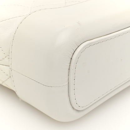 Chanel Aged Calfskin Quilted Small Gabrielle Hobo White 9 of 10