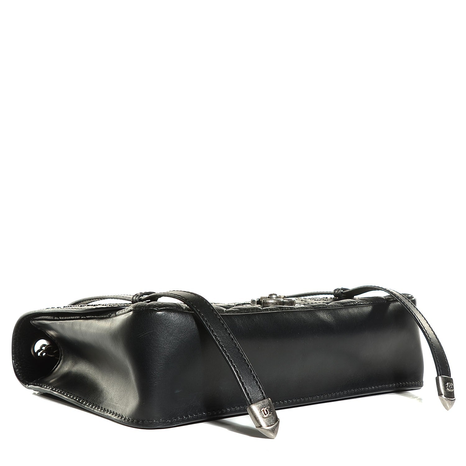 Chanel Studded Calfskin Lambskin Paris Dallas Flap Black 4 of 9