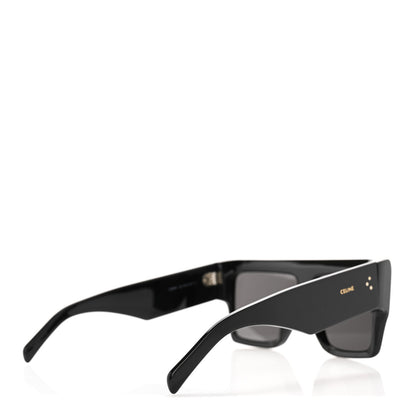 Celine Acetate Flat Top Rectangular Sunglasses CL400921 Black 4 of 8
