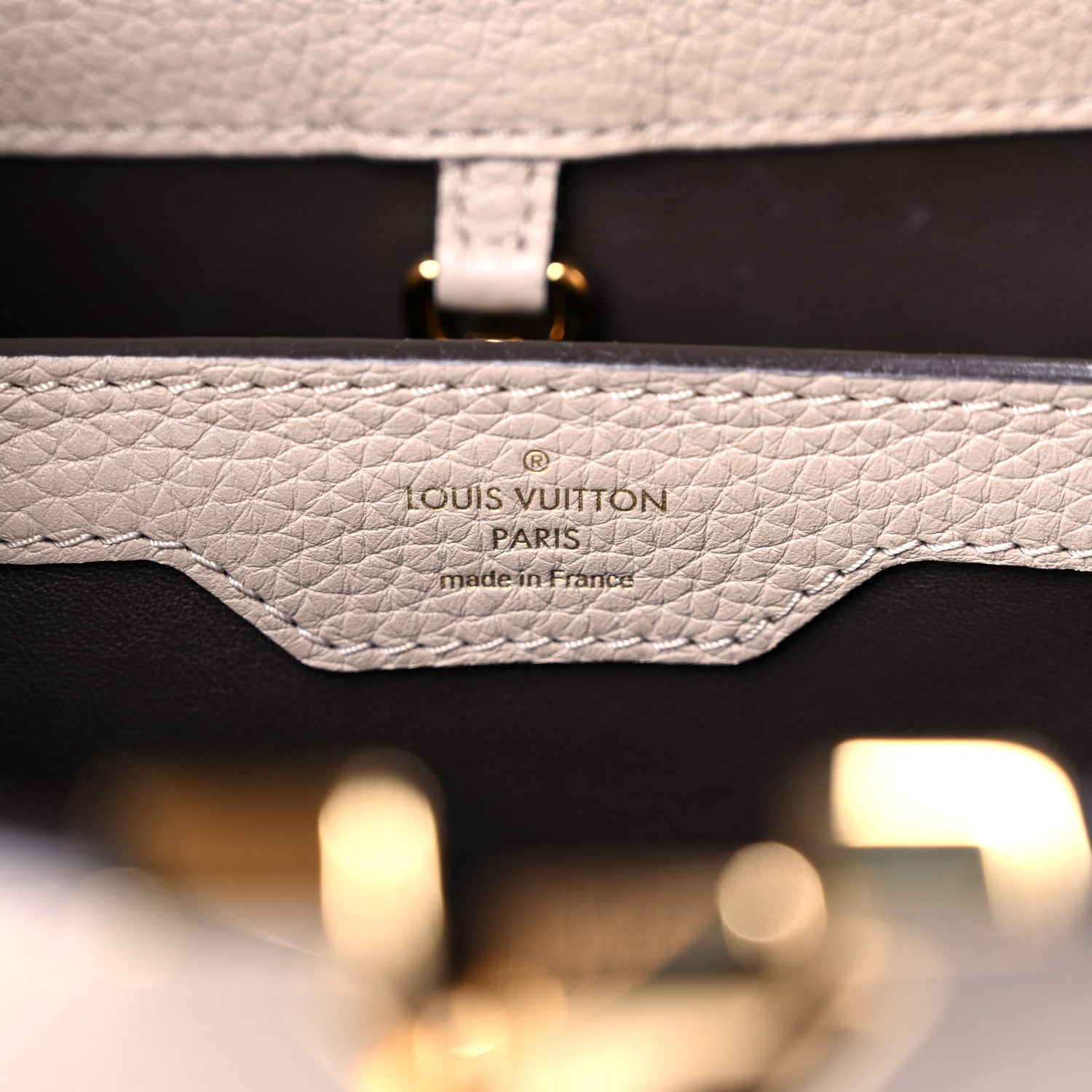 Louis Vuitton Taurillon Snakeskin Capucines BB Galet 6 of 9