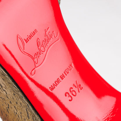 Christian Louboutin Metallic Laminato Animal Print Iriza 100 Pumps 36.5 Platine 7 of 8