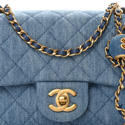 Chanel Denim Quilted Mini Pearl Crush Flap Blue 8 of 11