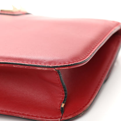 Valentino Garavani Vitello Medium Glam Lock Rockstud Flap Red 9 of 20