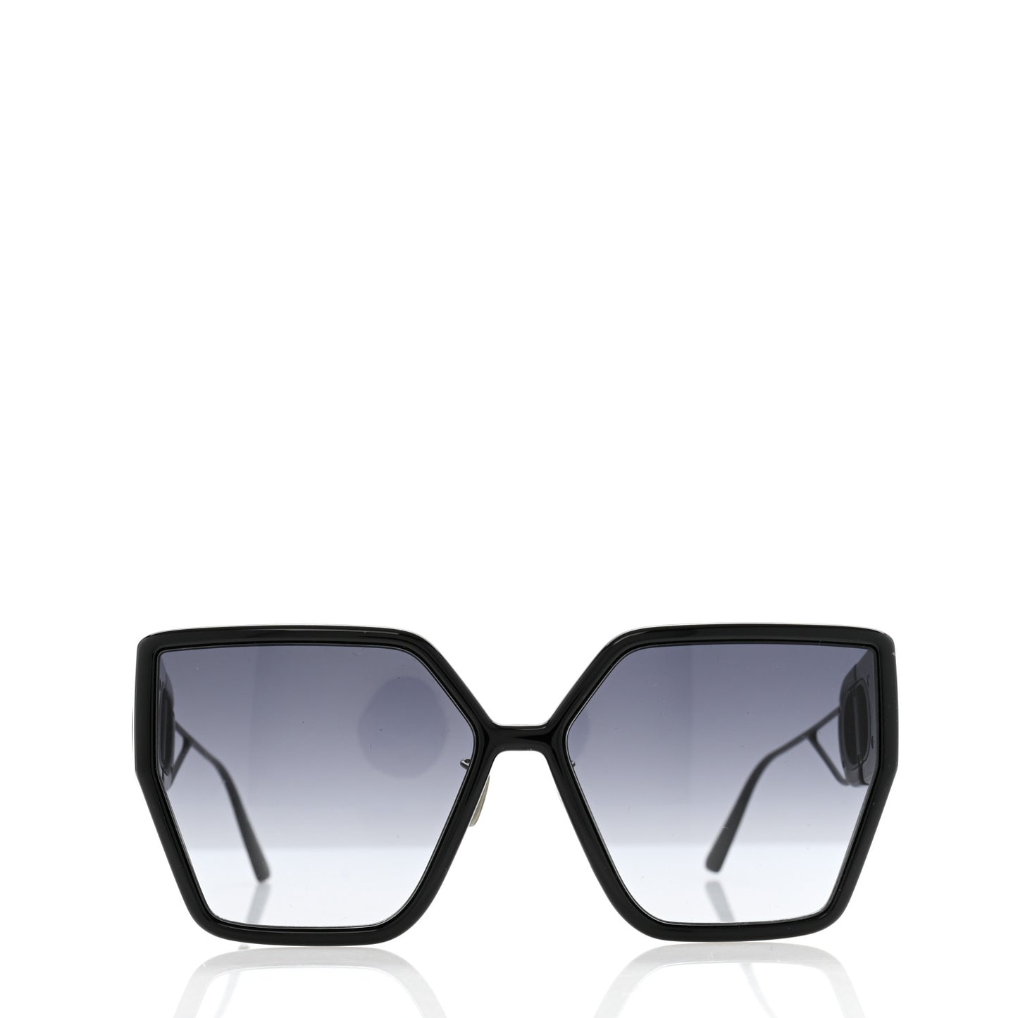 Acetate Square 30 Montaigne Sunglasses Black
