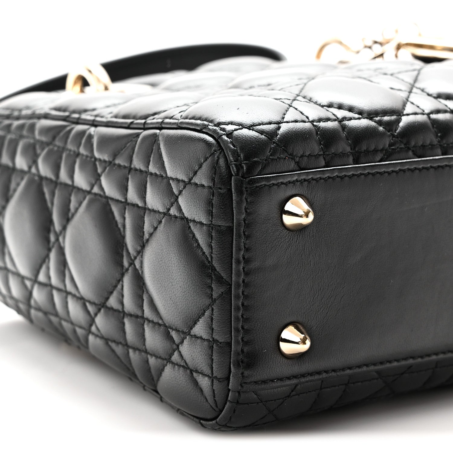 Christian Dior Lambskin Cannage Small Lucky Badges My Lady Dior Black 8 of 9