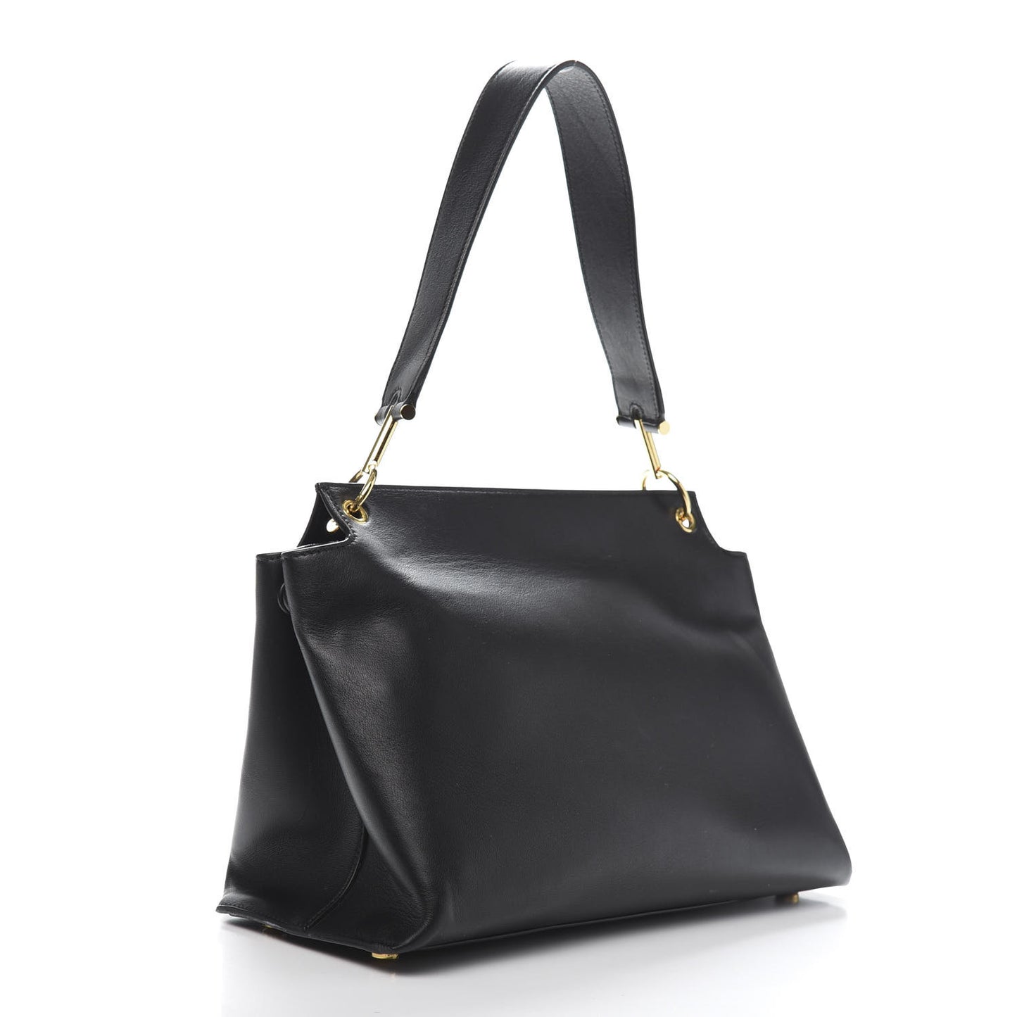 Calfskin Natalia Shoulder Bag Black