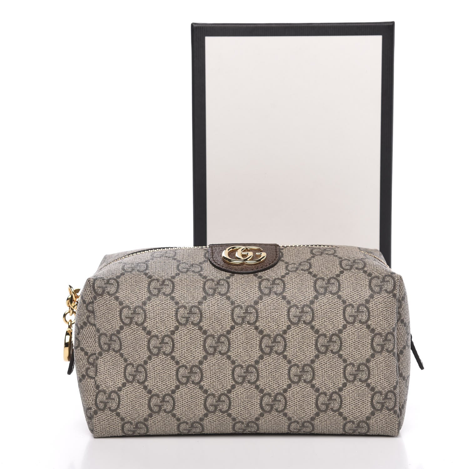 Gucci Soft GG Supreme Monogram Calfskin Medium Ophidia Cosmetic Case Beige Ebony New Acero 10 of 10