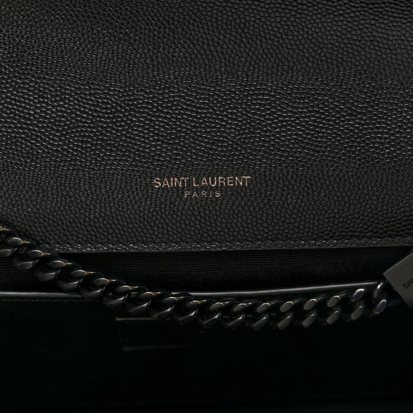 Grain De Poudre Medium Classic Monogram Monochrome Kate Satchel Black