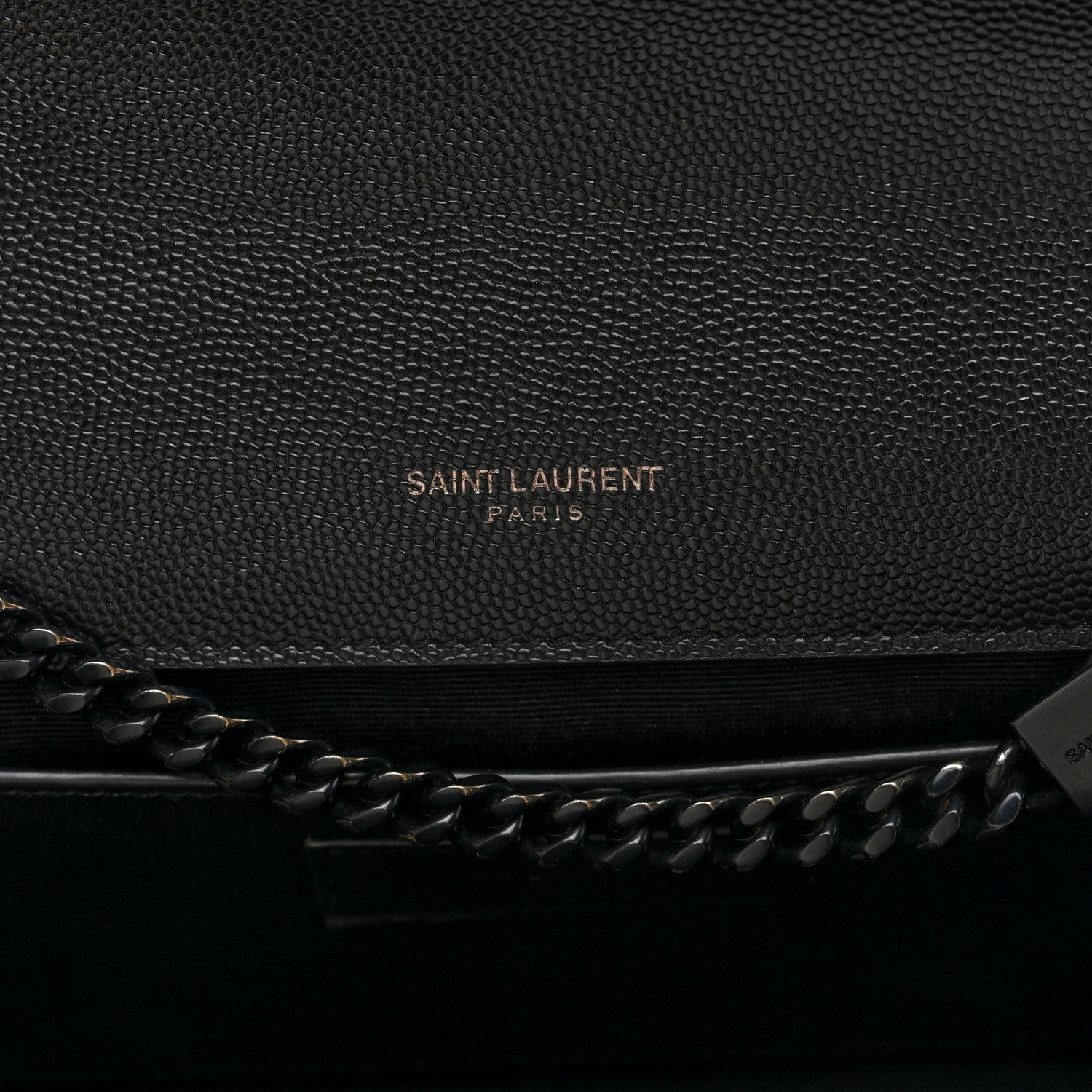 Saint Laurent Grain De Poudre Medium Classic Monogram Monochrome Kate Satchel Black 5 of 8