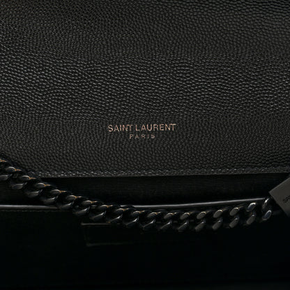 Saint Laurent Grain De Poudre Medium Classic Monogram Monochrome Kate Satchel Black 5 of 8