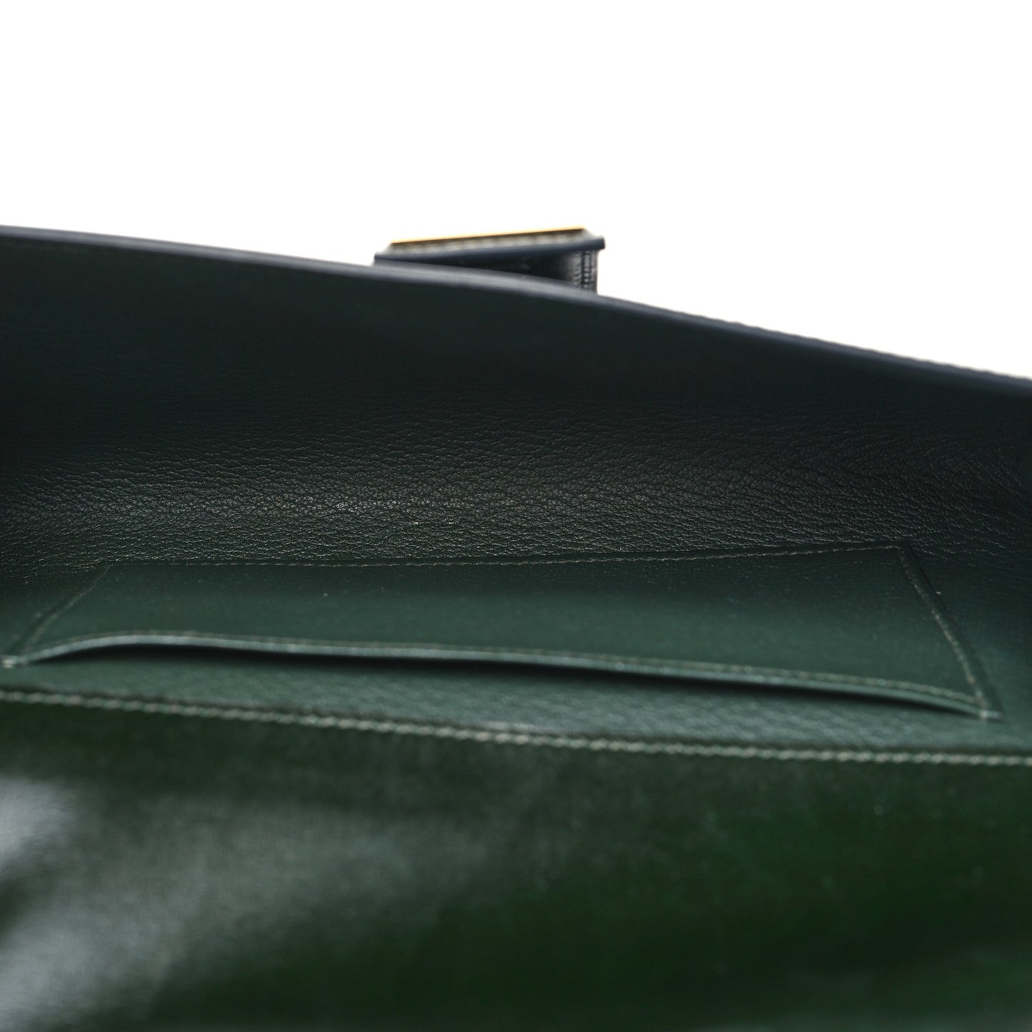 Tadelakt Medor 23 Clutch Vert Fonce