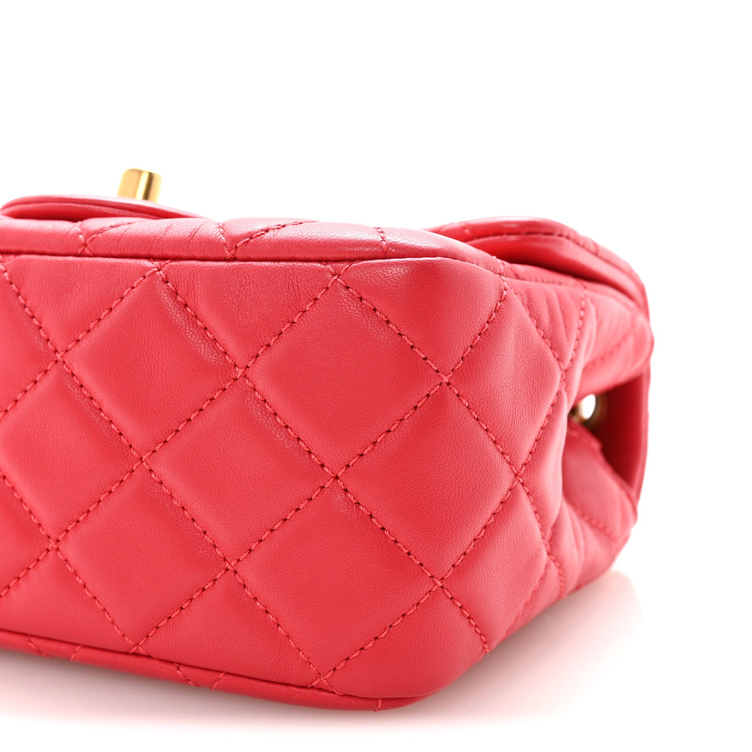 Chanel Lambskin Quilted Mini Pearl Crush Flap Red 10 of 11
