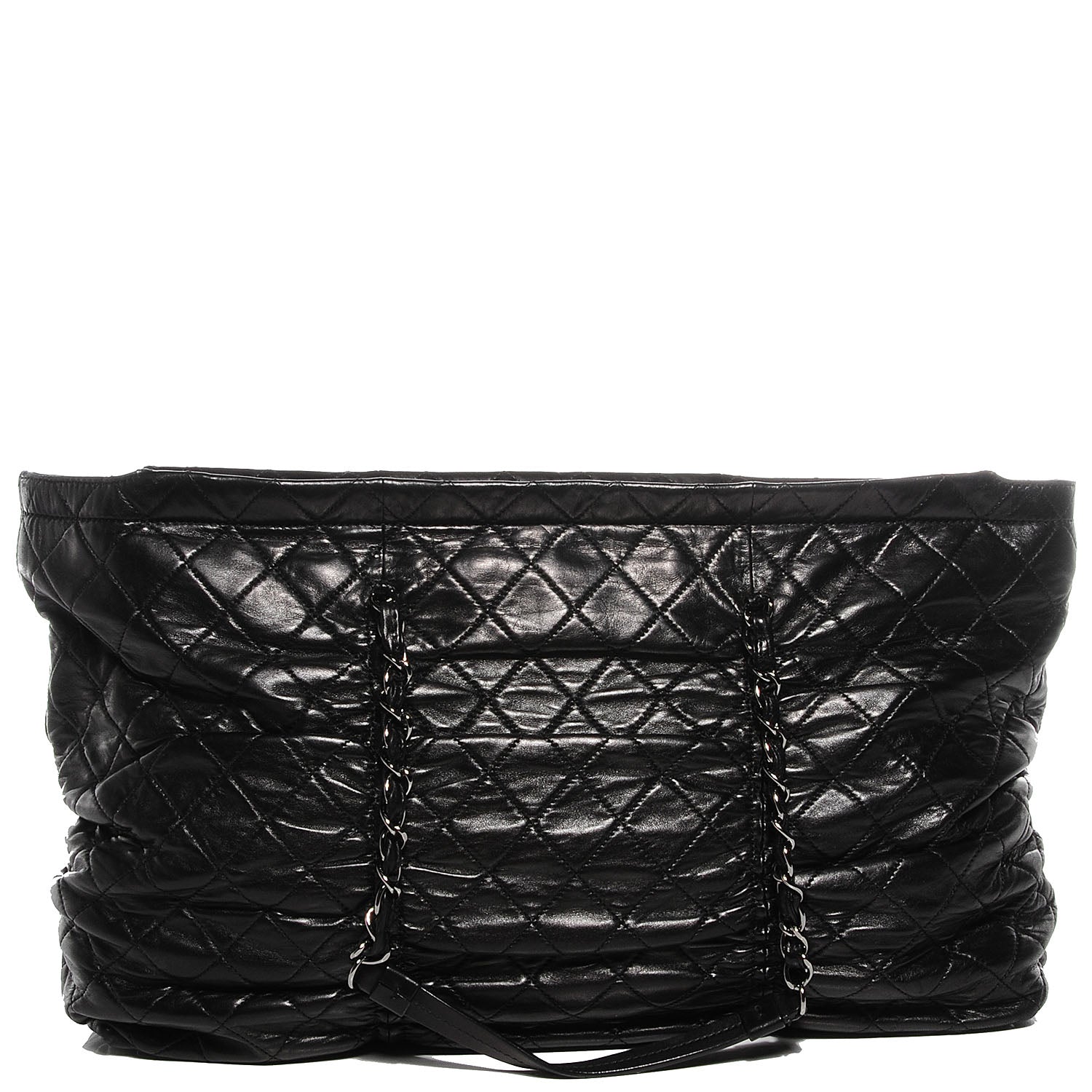 Chanel Lambskin East West Sharpei Shopping Tote Black 1 of 7
