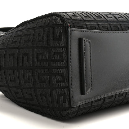 Givenchy Canvas Jacquard Embroidered Calfskin 4G Mini Antigona Black 7 of 8