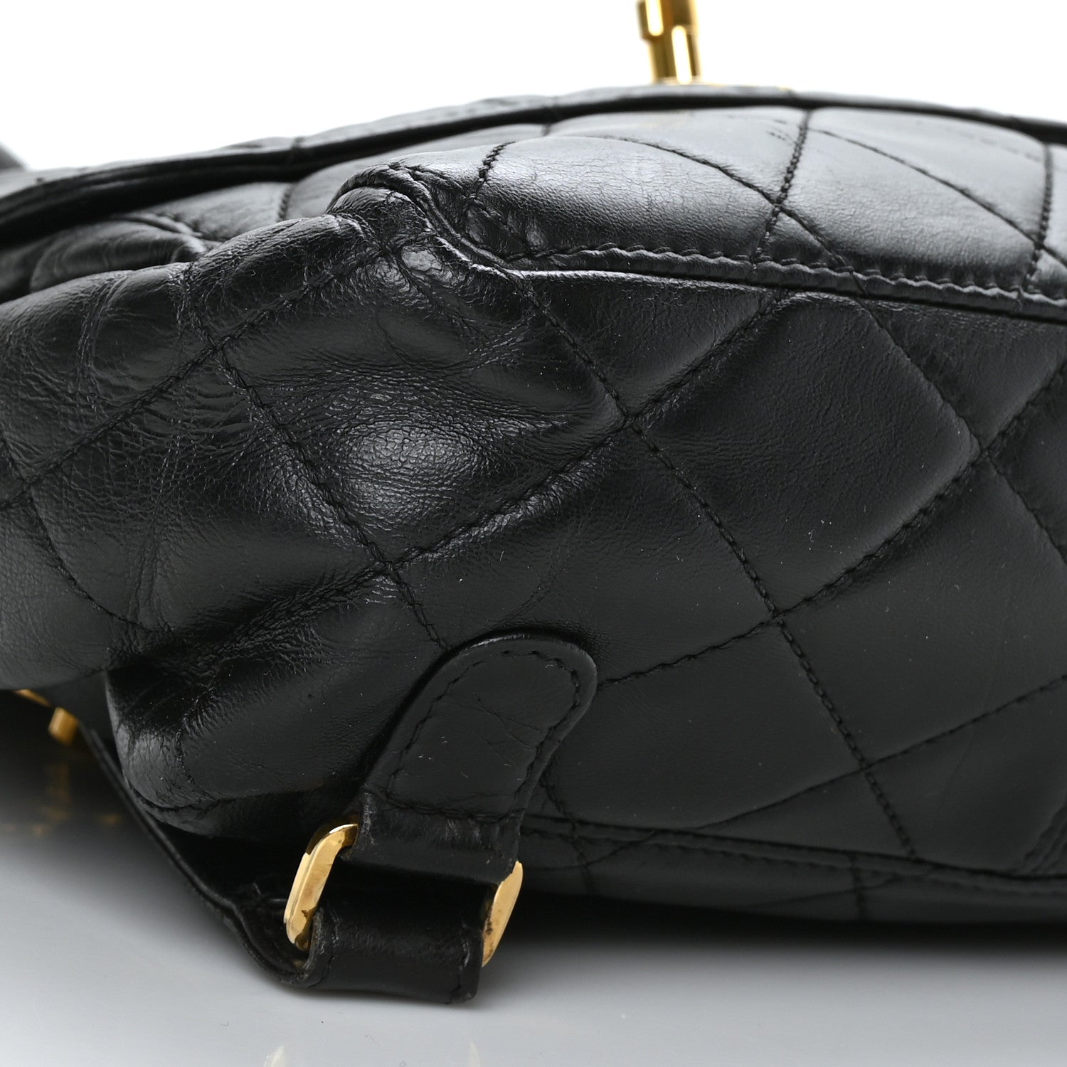 Chanel Lambskin Quilted Backpack Black 9 of 10