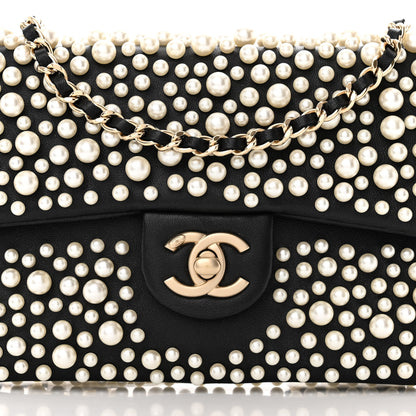 Chanel Lambskin Pearls Flap Black 8 of 13