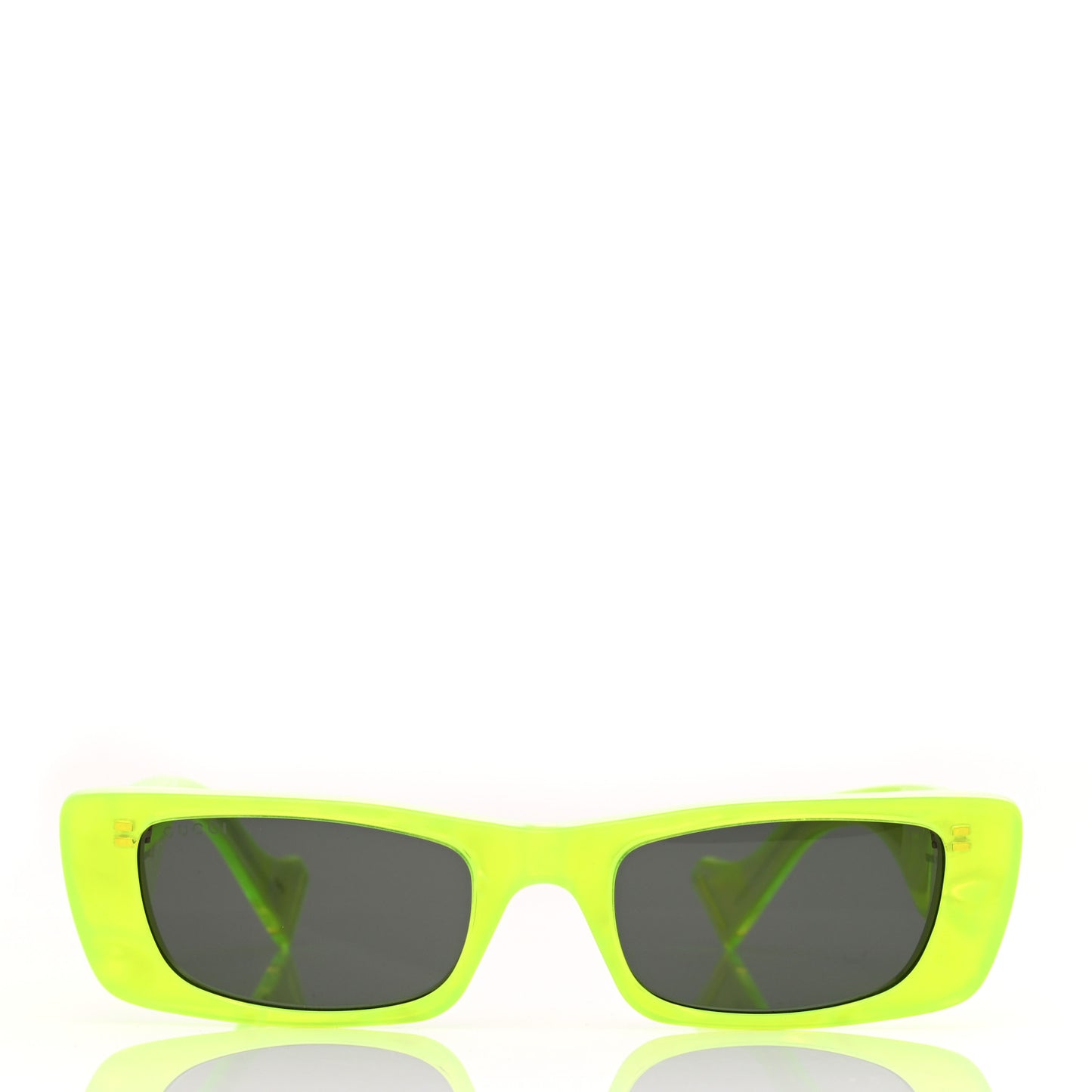 Acetate Rectangular Sunglasses GG0516S Fluorescent Yellow