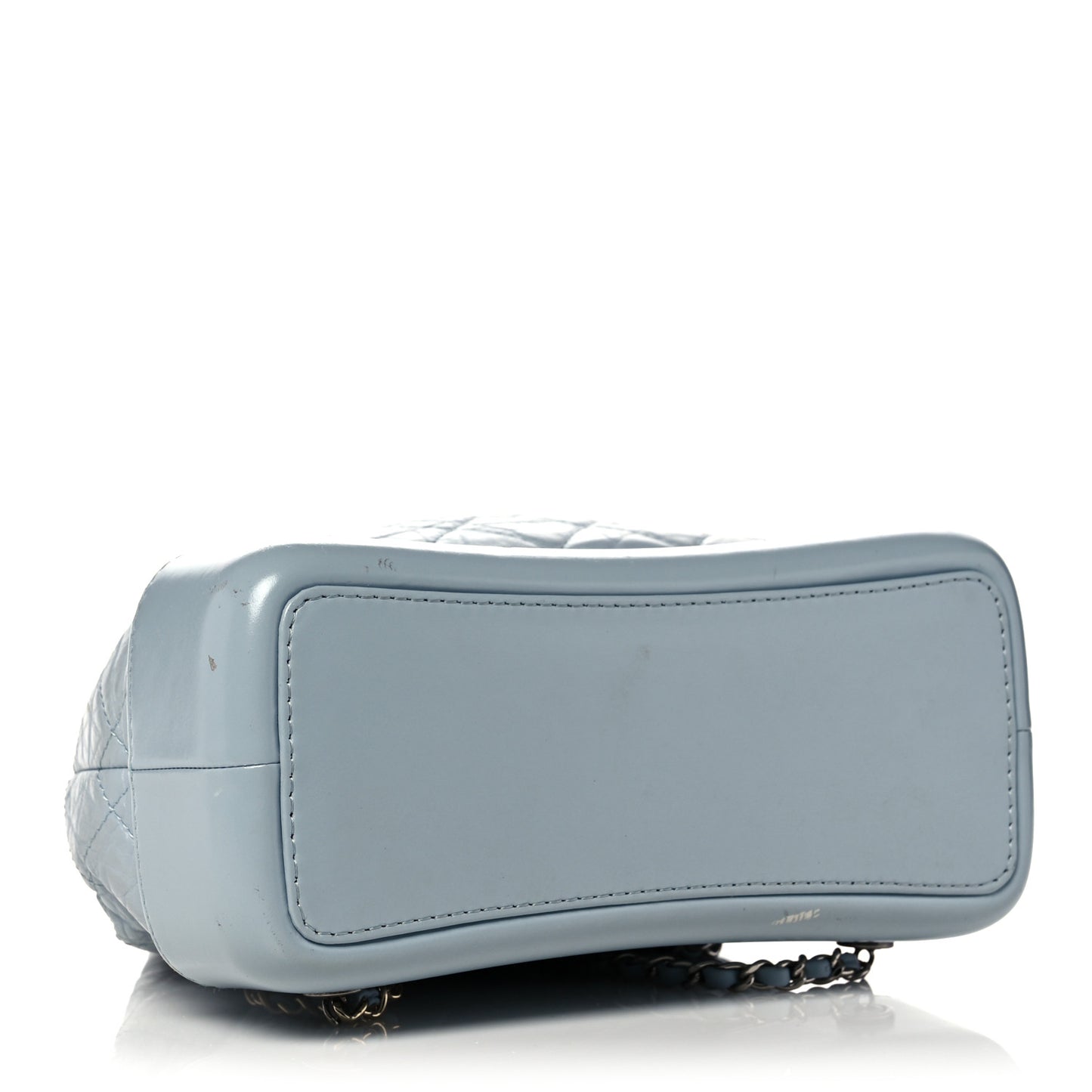 Aged Calfskin Quilted Small Gabrielle Backpack Light Blue