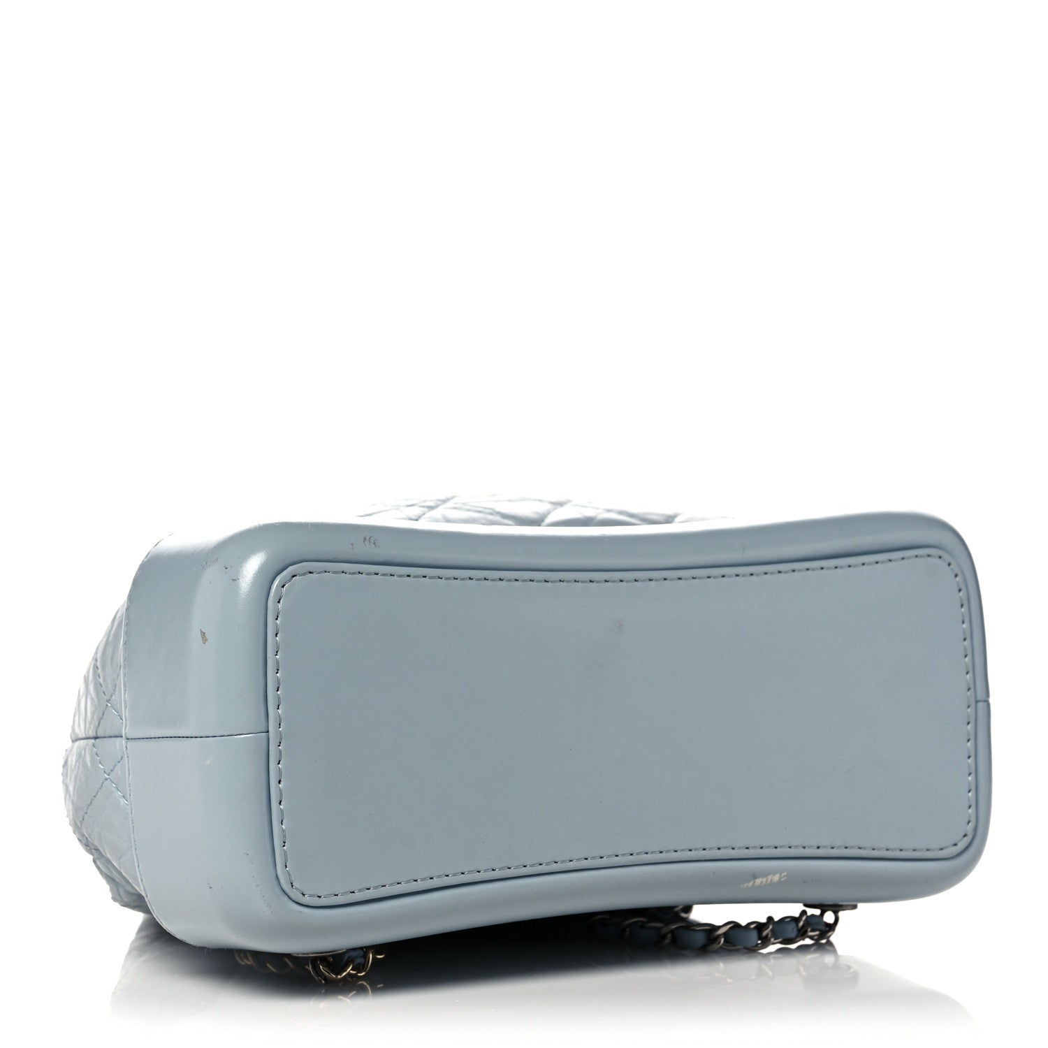 Chanel Aged Calfskin Quilted Small Gabrielle Backpack Light Blue 4 of 14