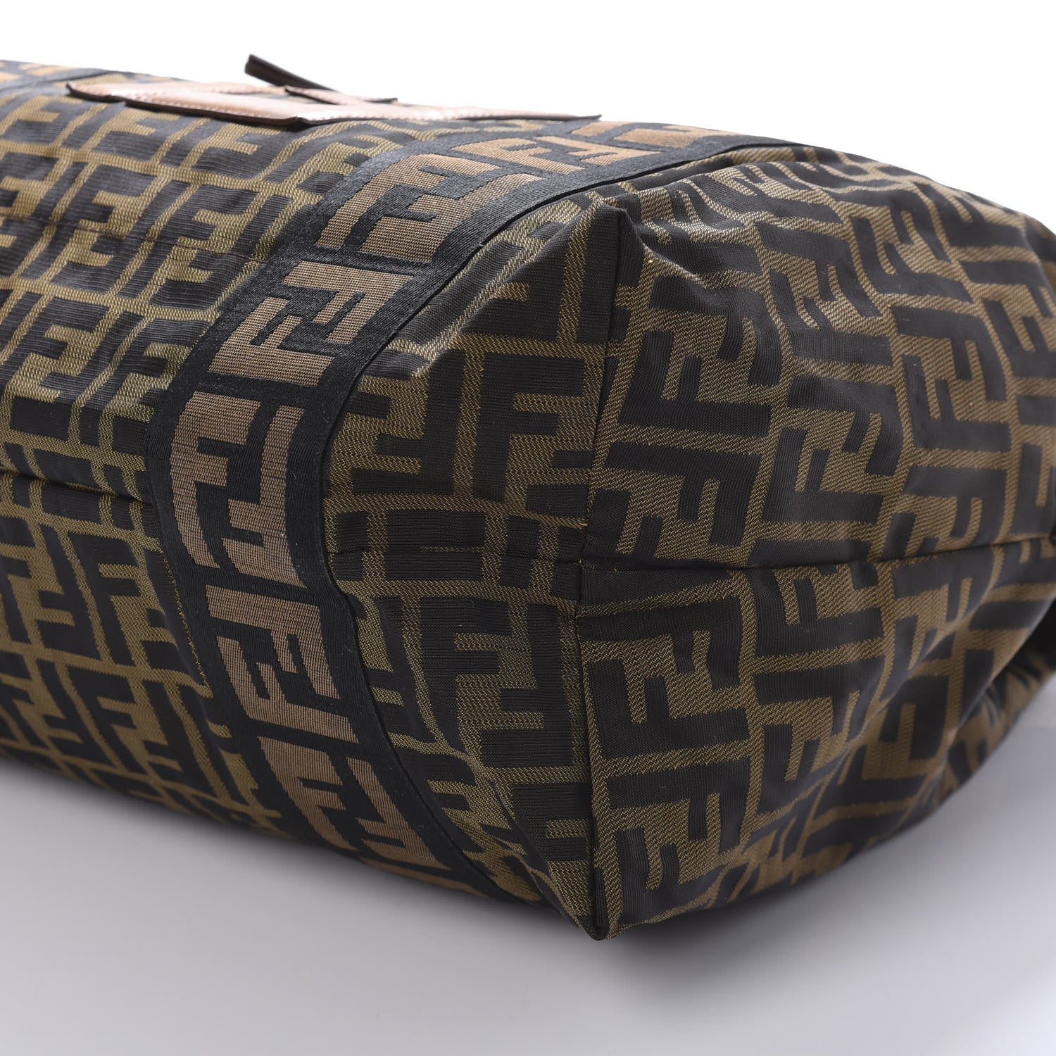 Fendi Zucca Vitello Patchwork Shoulder Bag Tobacco Sabbia 7 of 9