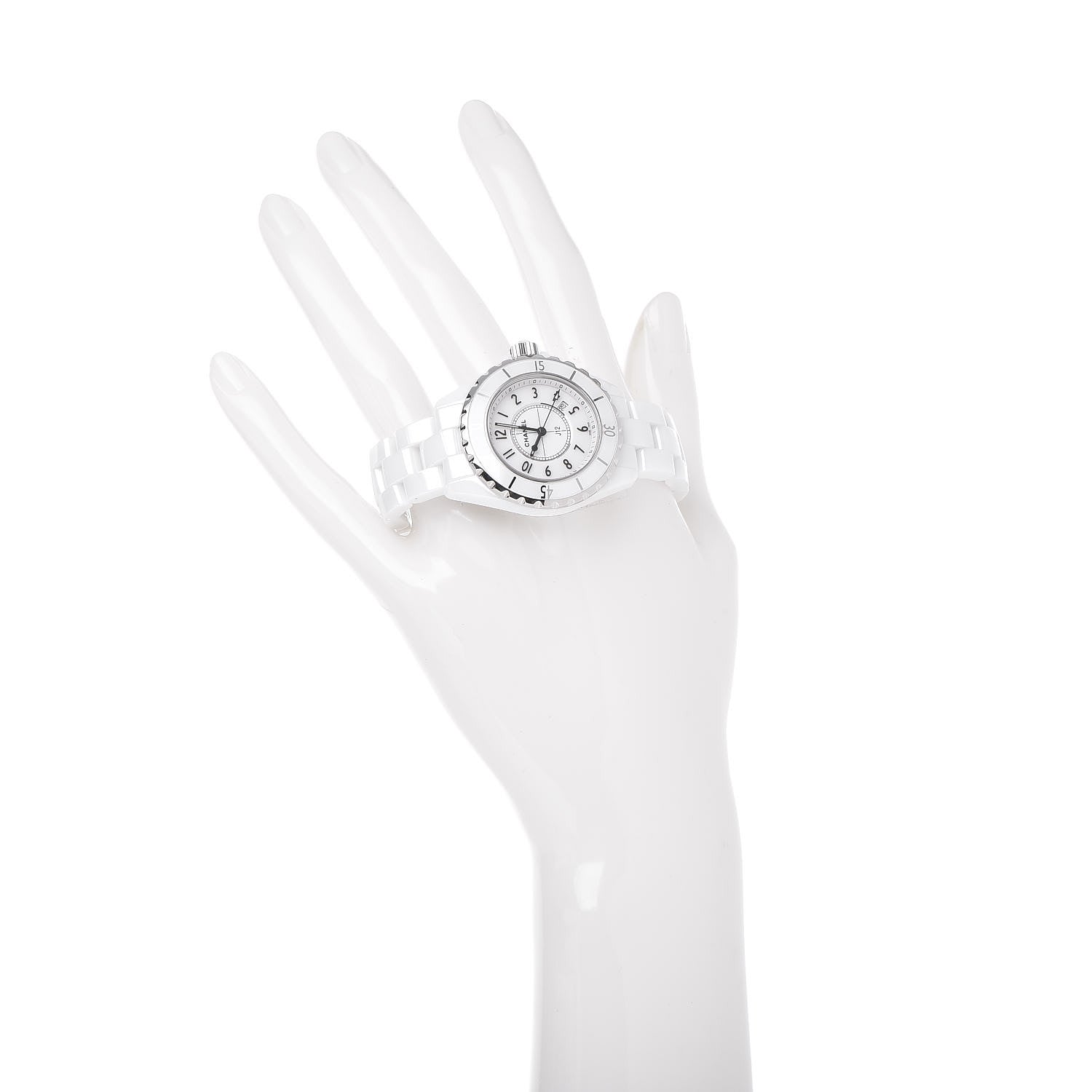Chanel Stainless Steel Ceramic 33mm J12 Quartz Watch White 2 of 7