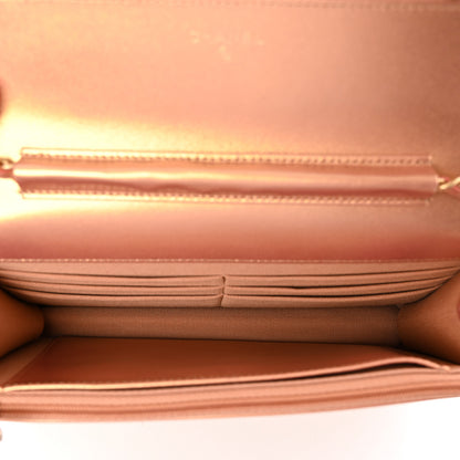 Chanel Metallic Lambskin Quilted Wallet On Chain WOC Golden 5 of 12