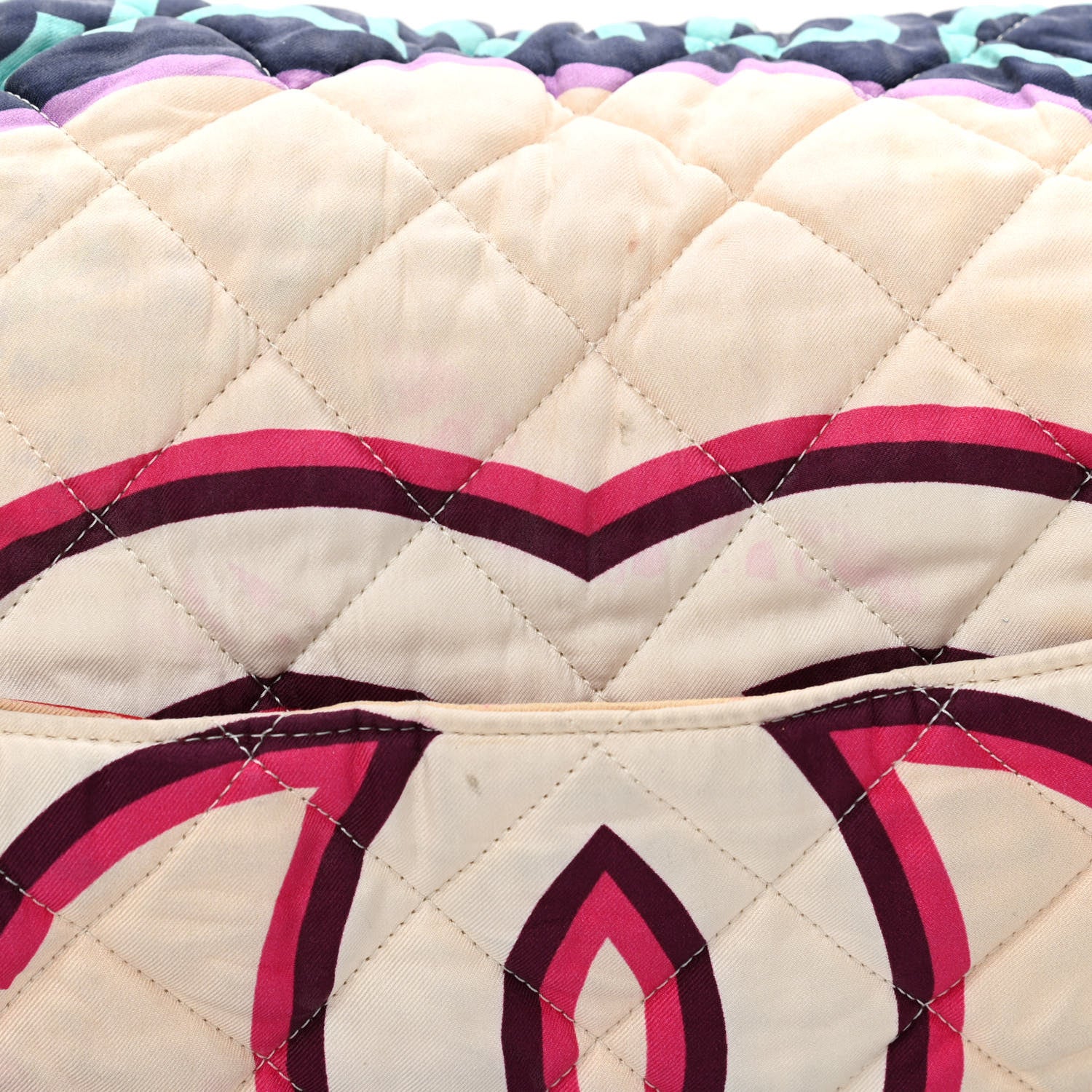 Chanel Fabric Quilted Printed XXL Flap Multicolor 12 of 12