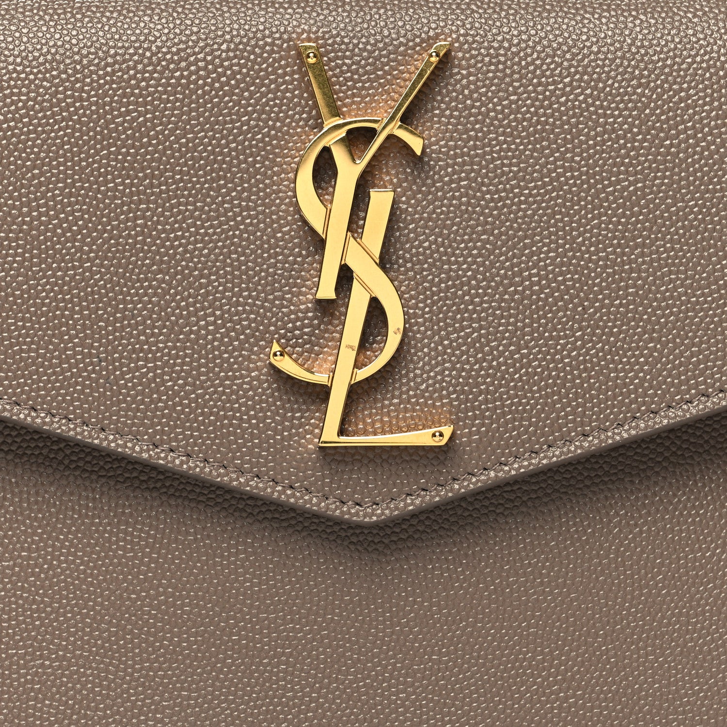 Saint Laurent Grain De Poudre Uptown Pouch Dark Beige 8 of 10