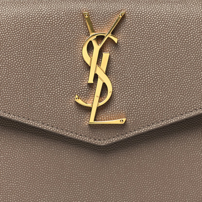Saint Laurent Grain De Poudre Uptown Pouch Dark Beige 8 of 10