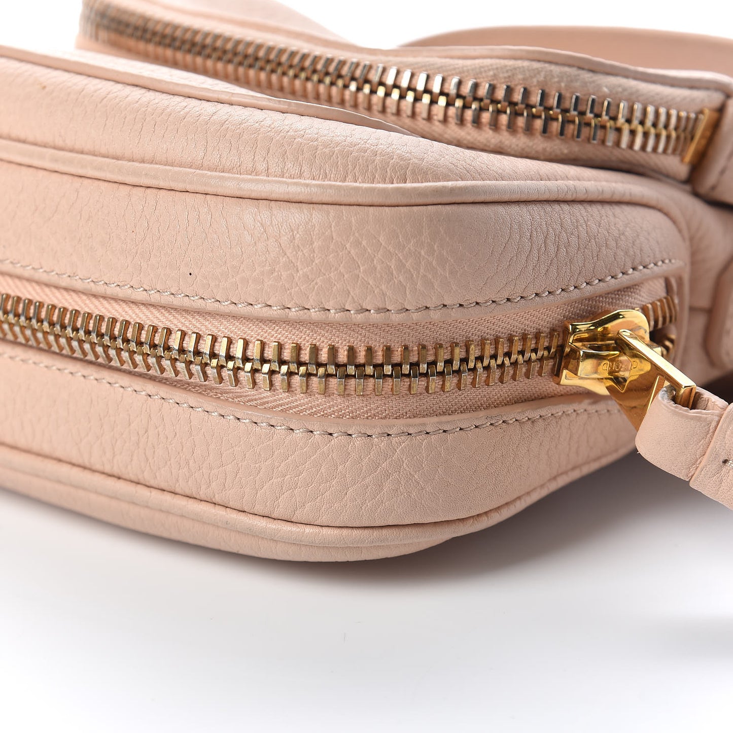 Pebbled Calfskin Jennifer Mini Crossbody Bag Blush Nude