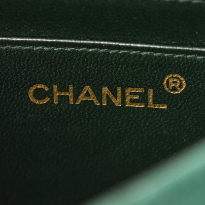 Chanel Suede Quilted Mini Square Flap Green 6 of 11