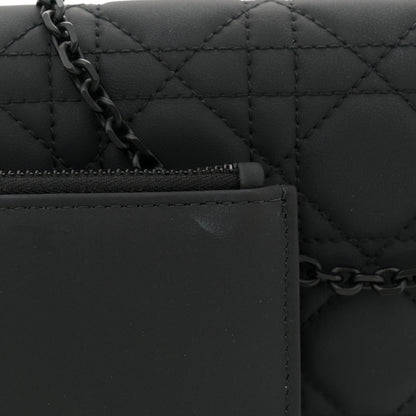 Christian Dior Ultra Matte Calfskin Cannage Lady Dior Clutch Black 13 of 13