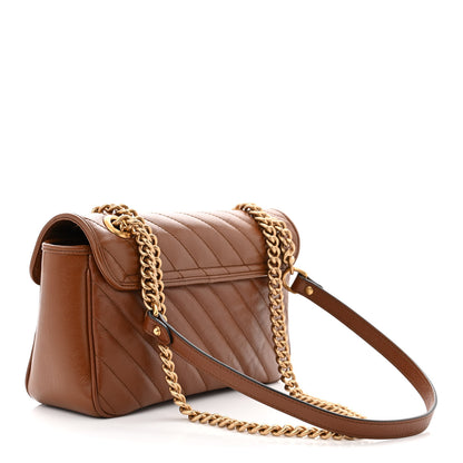 Gucci Azalea Calfskin Matelasse Diagonal Small GG Marmont Shoulder Bag Cuir 3 of 10