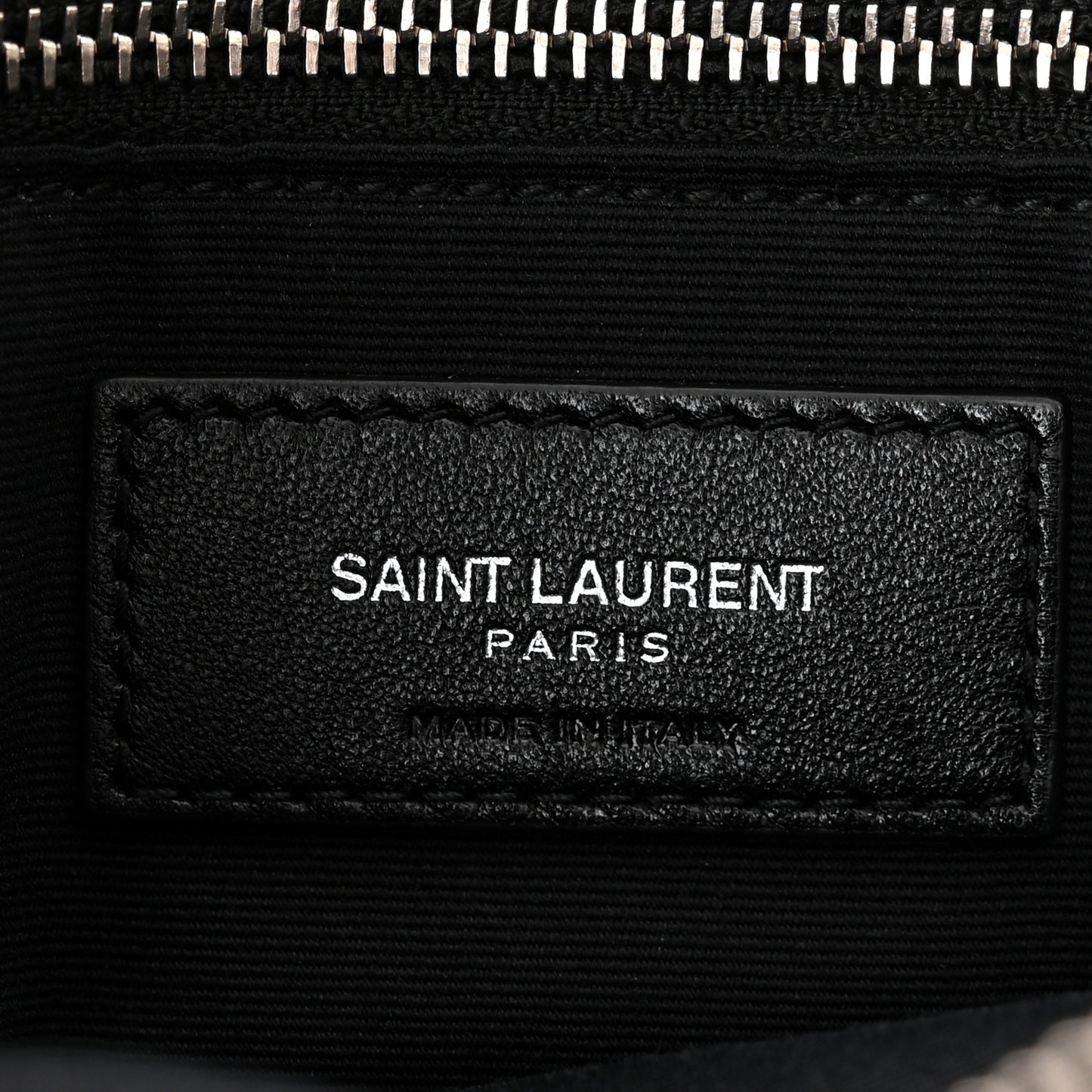 Calfskin Y Quilted Monogram Medium Loulou Chain Satchel Black