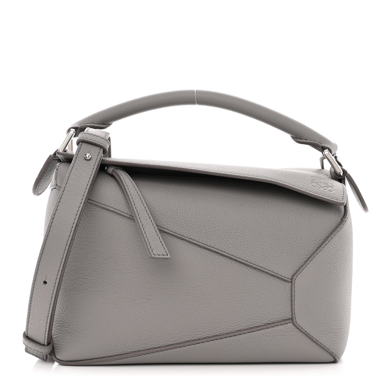 Loewe Calfskin Small Puzzle Edge Bag Pearl Grey 1 of 11