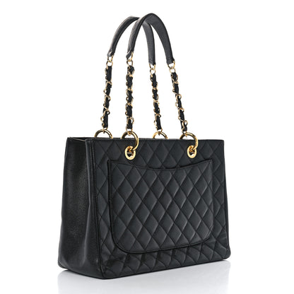 Chanel Caviar Quilted Grand Shopping Tote GST Black 3 of 10