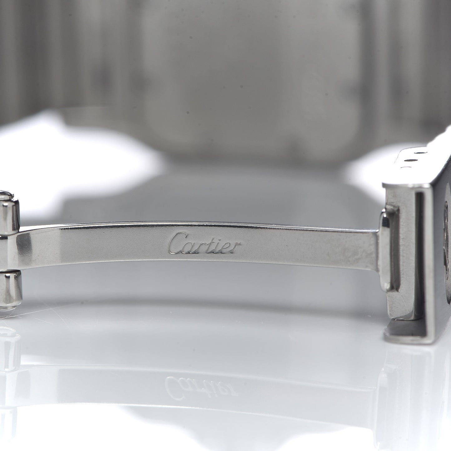 Stainless Steel 24mm Santos de Galbee Quartz Watch Cream