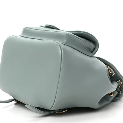 Chanel Lambskin Quilted Large Duma Drawstring Backpack Grey 8 of 8