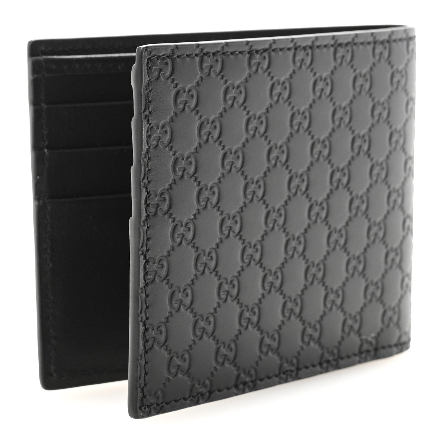 Gucci Micoguccissima Bi-Fold Wallet Black 3 of 7