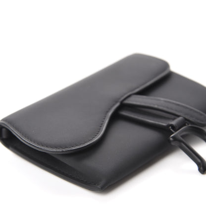 Christian Dior Ultra Matte Calfskin Nano Saddle Chain Pouch Black 6 of 11
