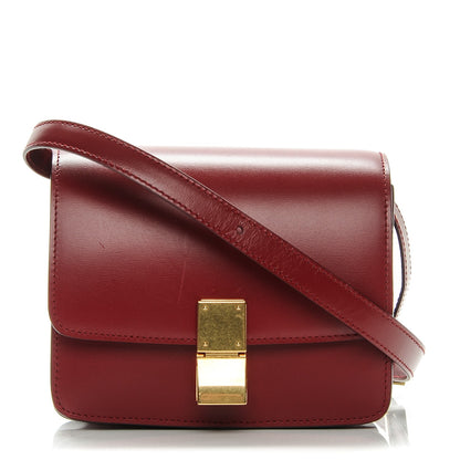 Celine Smooth Calfskin Small Classic Box Flap Bag Red 1 of 8