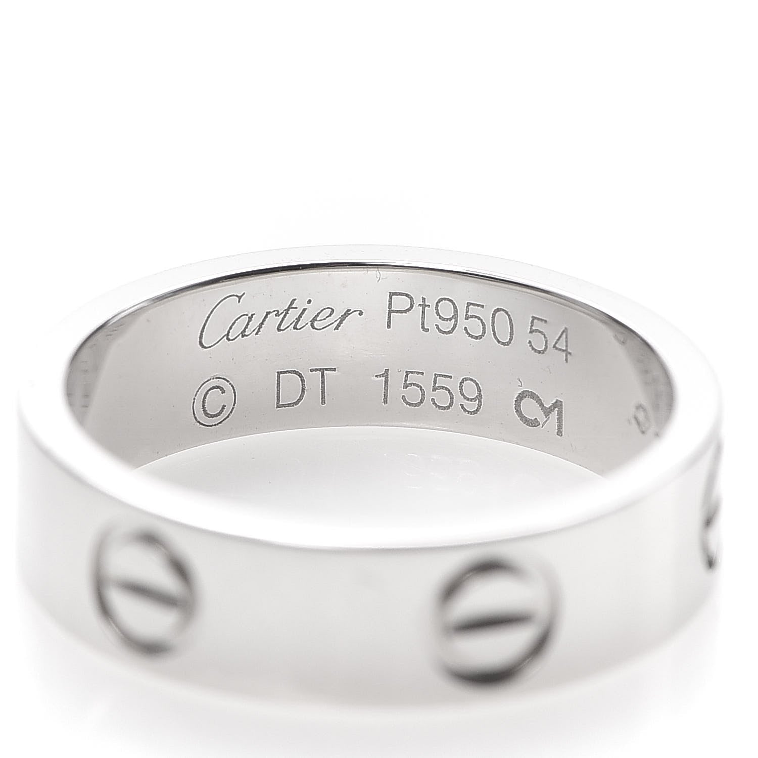 Cartier Platinum 5.5mm LOVE Ring 54 6.75 4 of 4